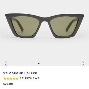 Le Specs Black Cat-Eye Sunglasses